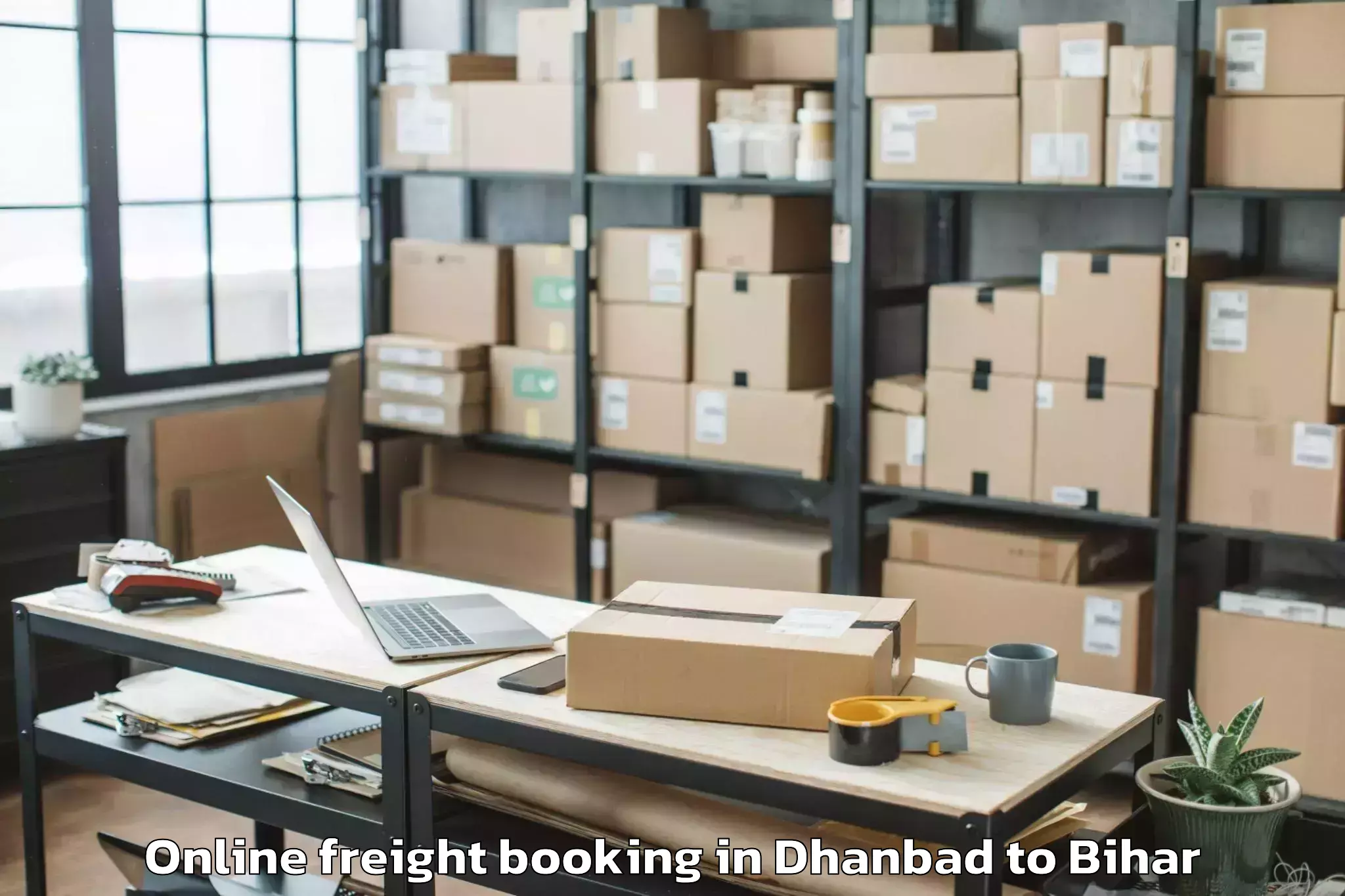 Professional Dhanbad to Teghra Online Freight Booking